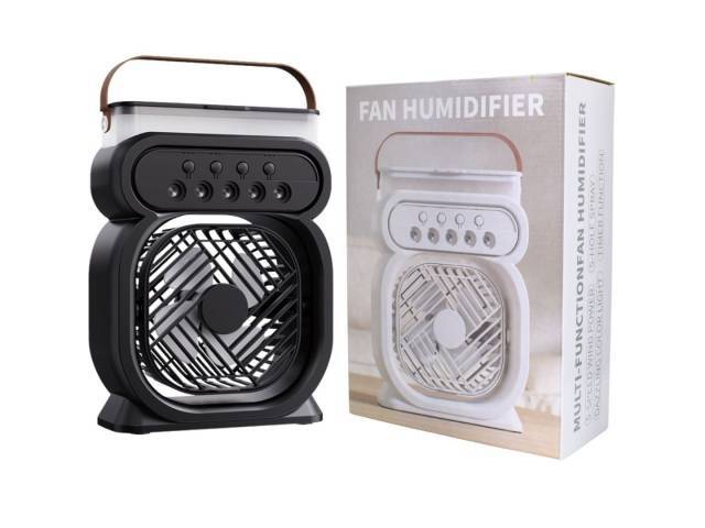 Ventilador Humidificador con Luz Portátil